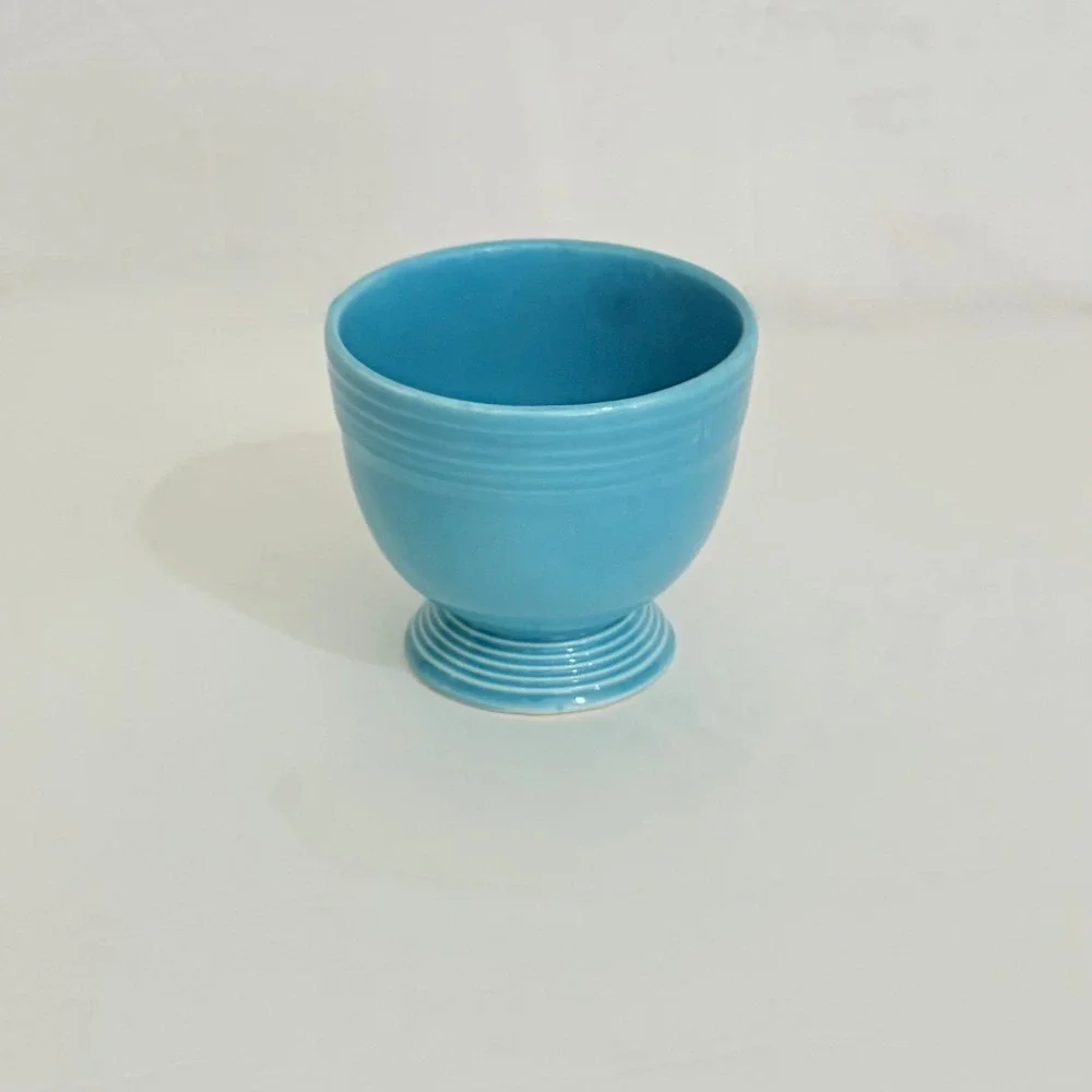 Vintage Homer Laughlin FIESTA Turquoise Egg Cup 3